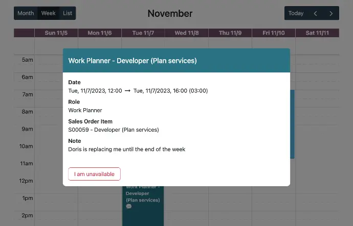 Odoo Planning